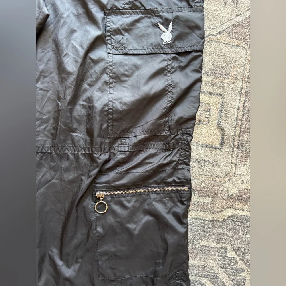 Playboy By PacSun Black Classic Nylon Cargo Pants Women’s Size‎ Medium